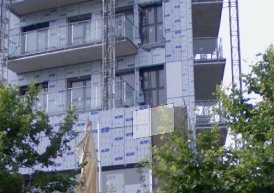 El edificio calcinado en Valencia durante su construcción en el año 2008