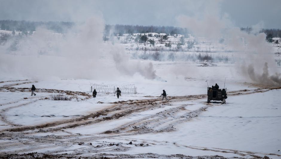 Imagen del  ejercicio táctico ‘Snow Assault’ del Ejército de Tierra español en Letonia