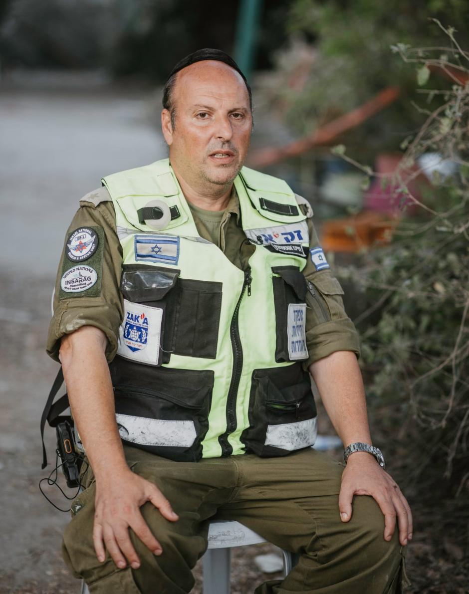 Haim Otmazgin, voluntario de Zaka, organización encargada de recuperar los cuerpos del atentado del 7 de octubre