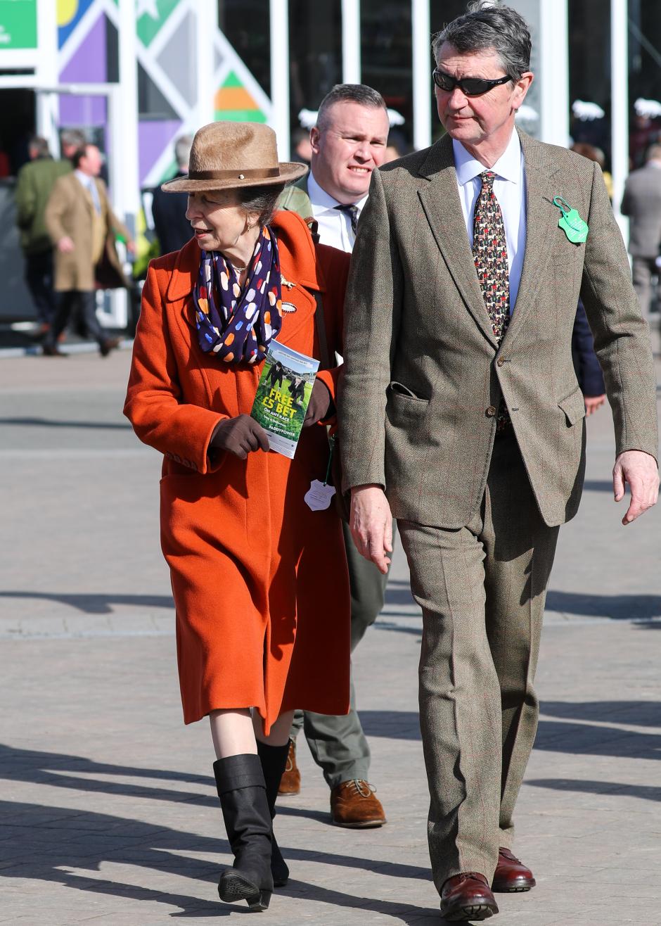Princess Anne and Tim Laurence during Cheltenham Festival