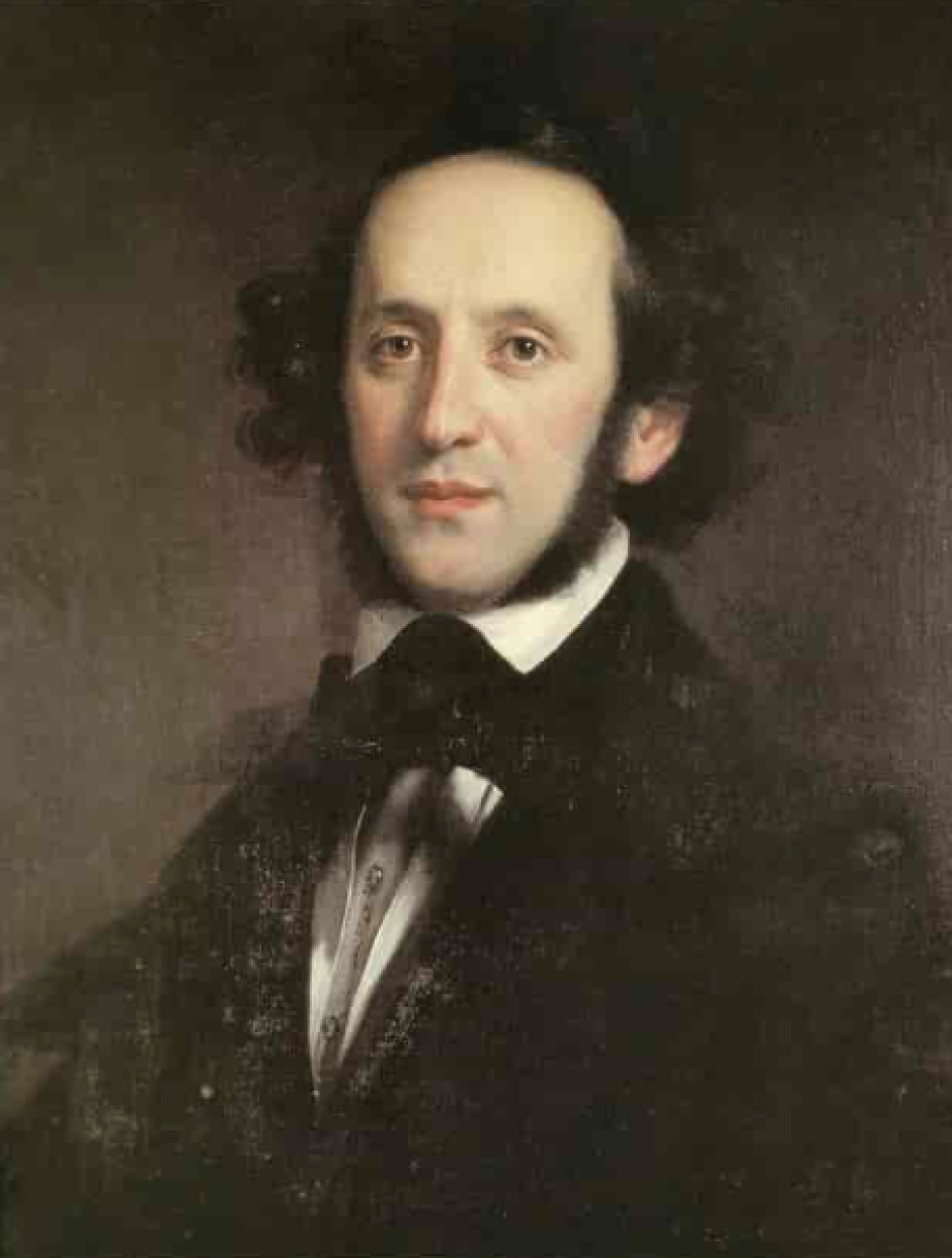 Retrato del compositor Felix Mendelssohn