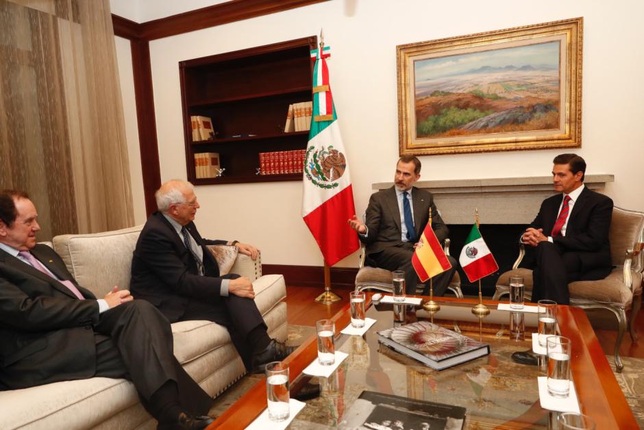 Encuentro del Rey con el entonces presidente de México