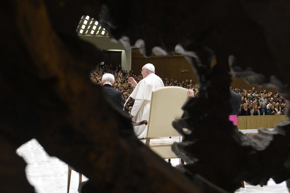 Pope Francis during Weekly general audience with Pope Francis, Vatican City, on 24 Jan 2024 *