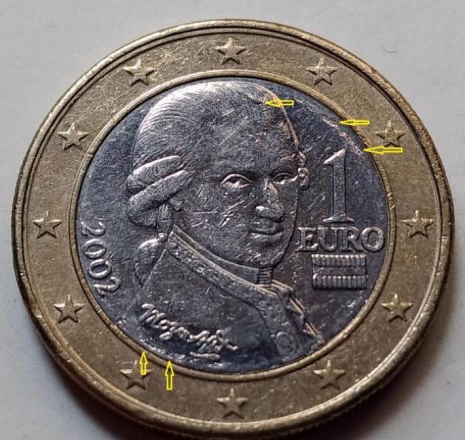 Moneda de 1 euro Austria 2002