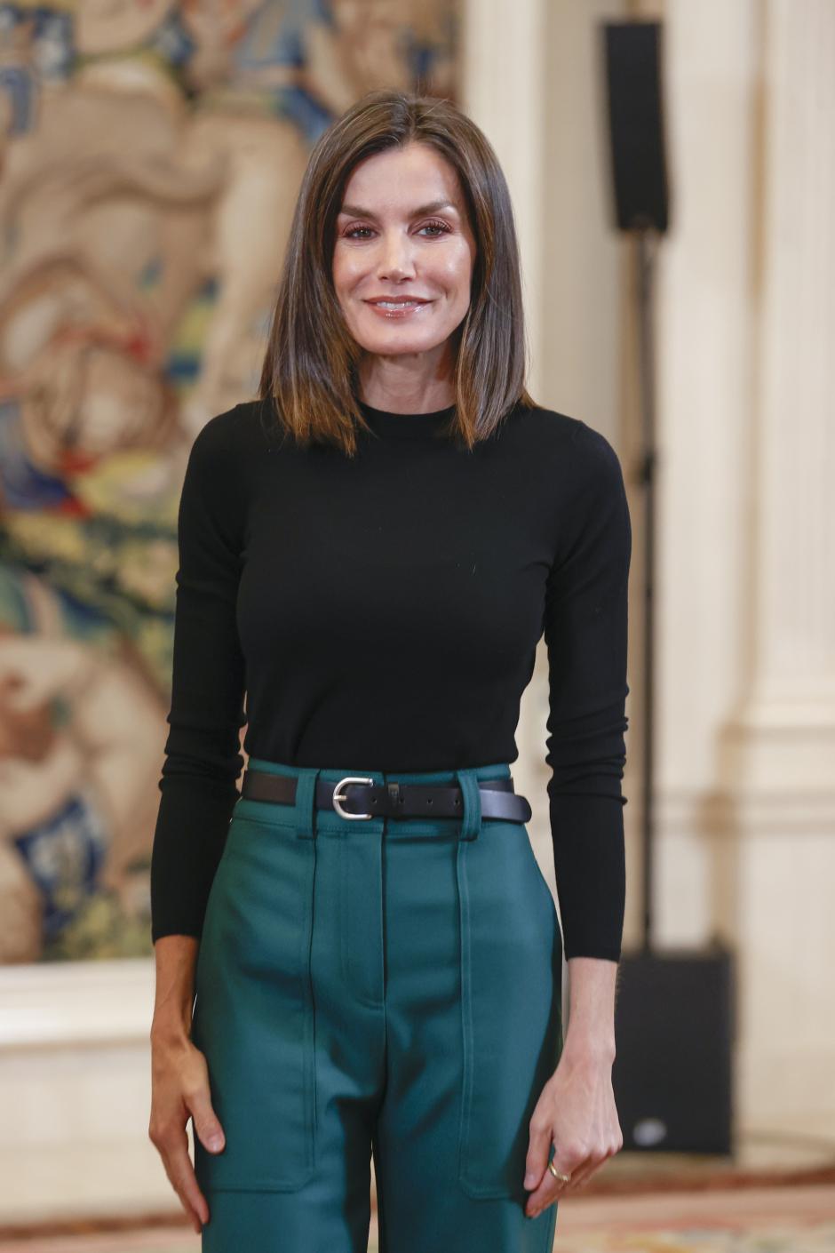 Spanish Queen Letizia receive the representatives of the committee of people with disabilities in Madrid, March 13, 2024