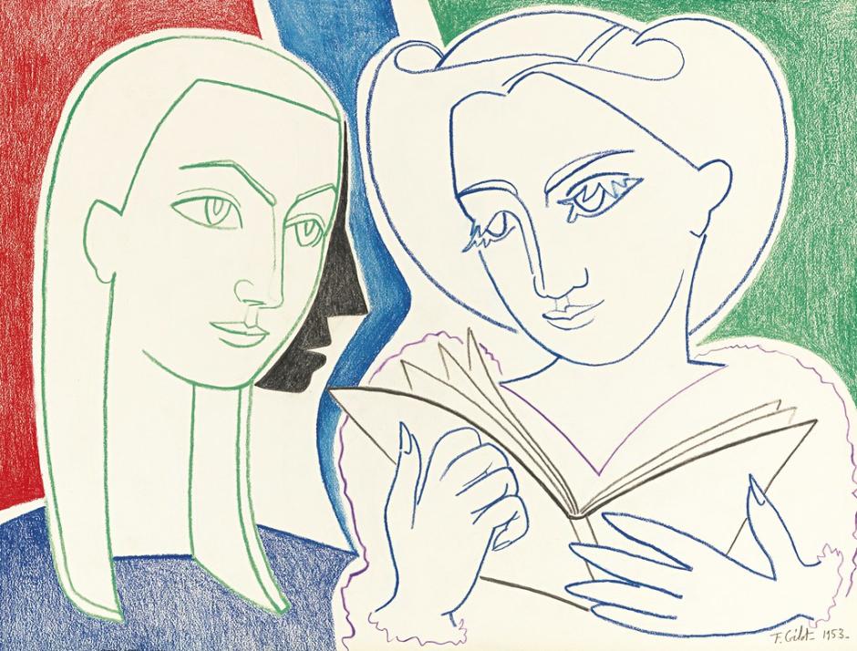 Dos amigas leyendo poesía (1953) - Françoise Gilot