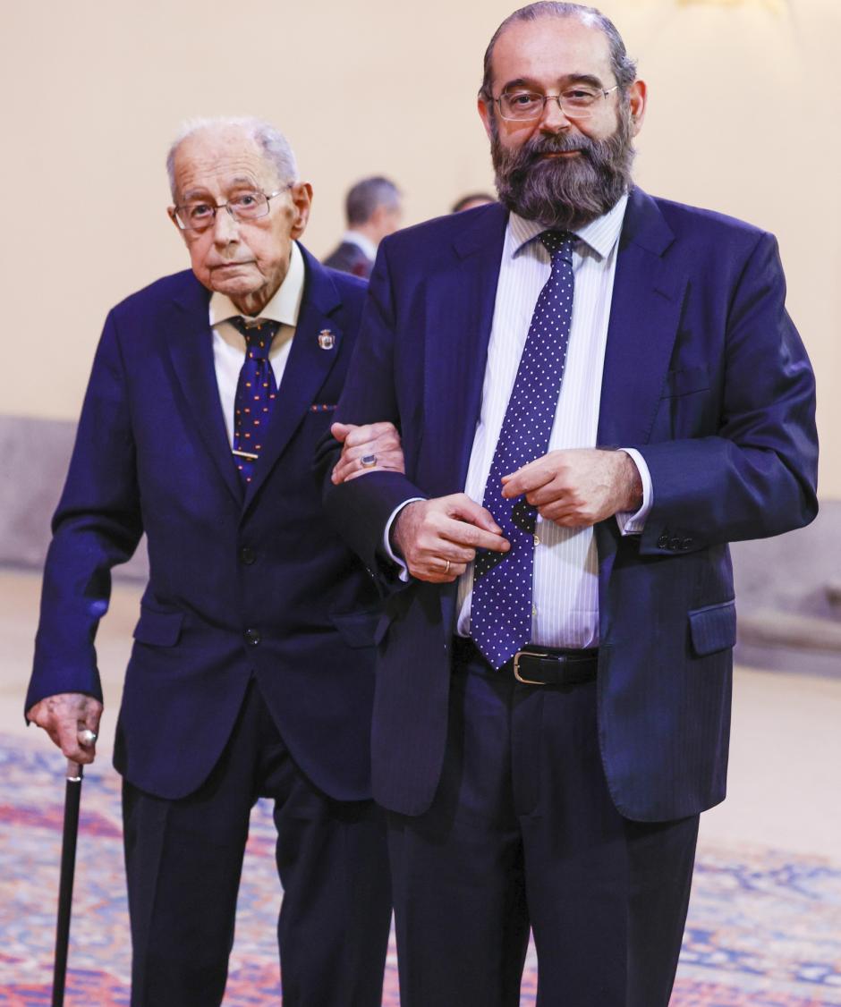 Alfonso Bullón de Mendoza, conde de Montalbán, con su padre, el marqués de Selva Alegre