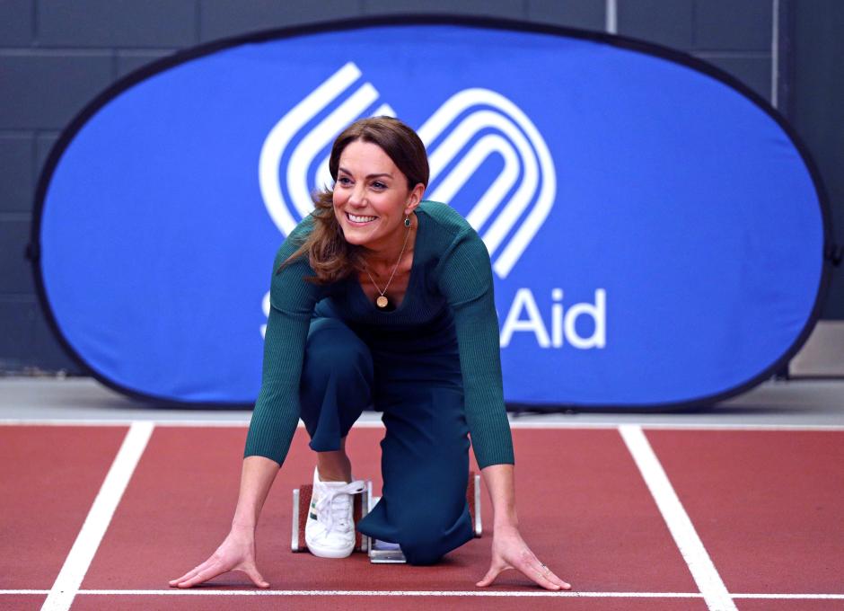 Kate Middleton , The Duchess of Cambridge, during a SportsAid event in London. *** Local Caption *** .