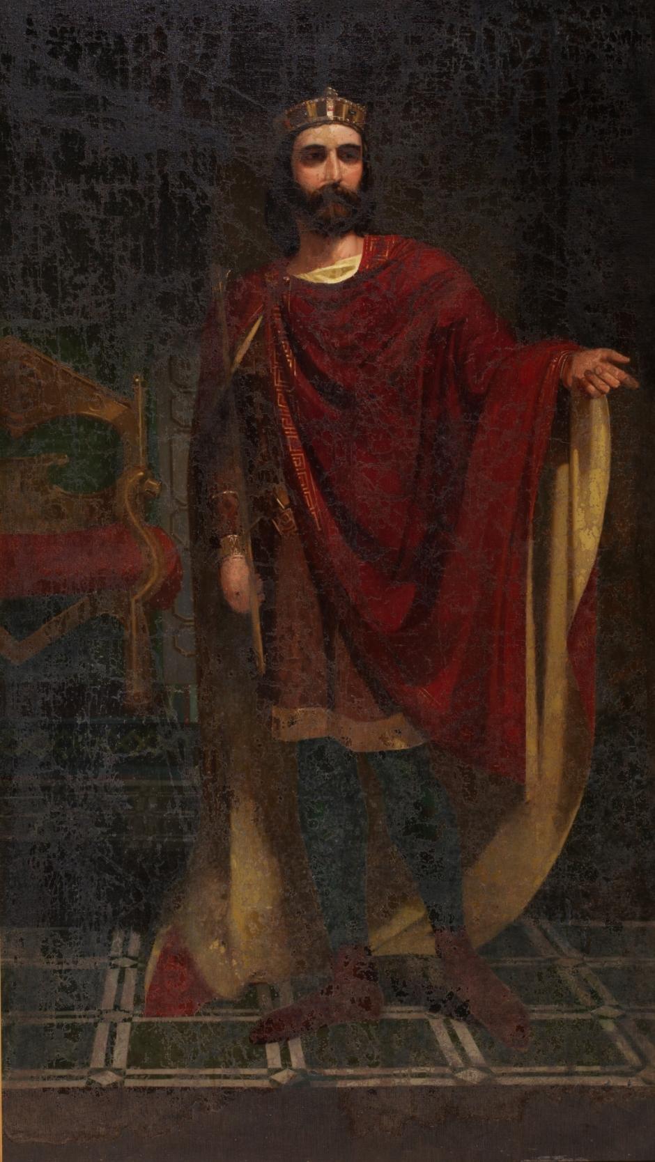 El Rey Recesvinto pintado por Antonio Gisbert Pérez hacia 1854. El cuadro se encuentra en el Congreso de los Diputados