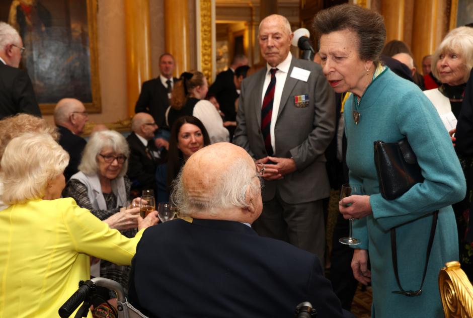 La Princesa Real Ana, durante una recepción a veteranos de la de la guerra de Corea