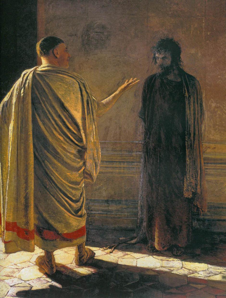 Cristo y Pilato, de Nikolai Ge, 1890