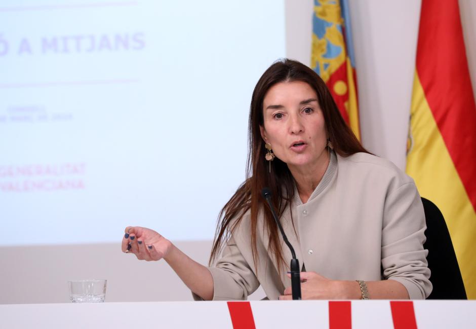 La consejera de Hacienda y portavoz del Gobierno valenciano, Ruth Merino
