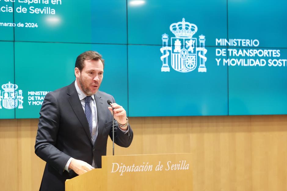 El ministro de Transportes Óscar Puente el pasado mes de marzo