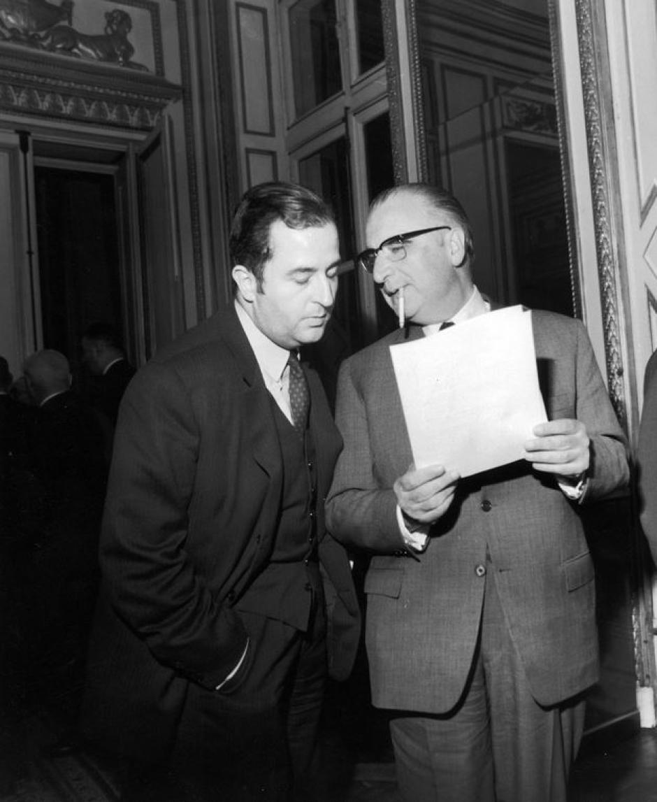 Georges Pompidou y Édouard Balladur (mayo 1968)