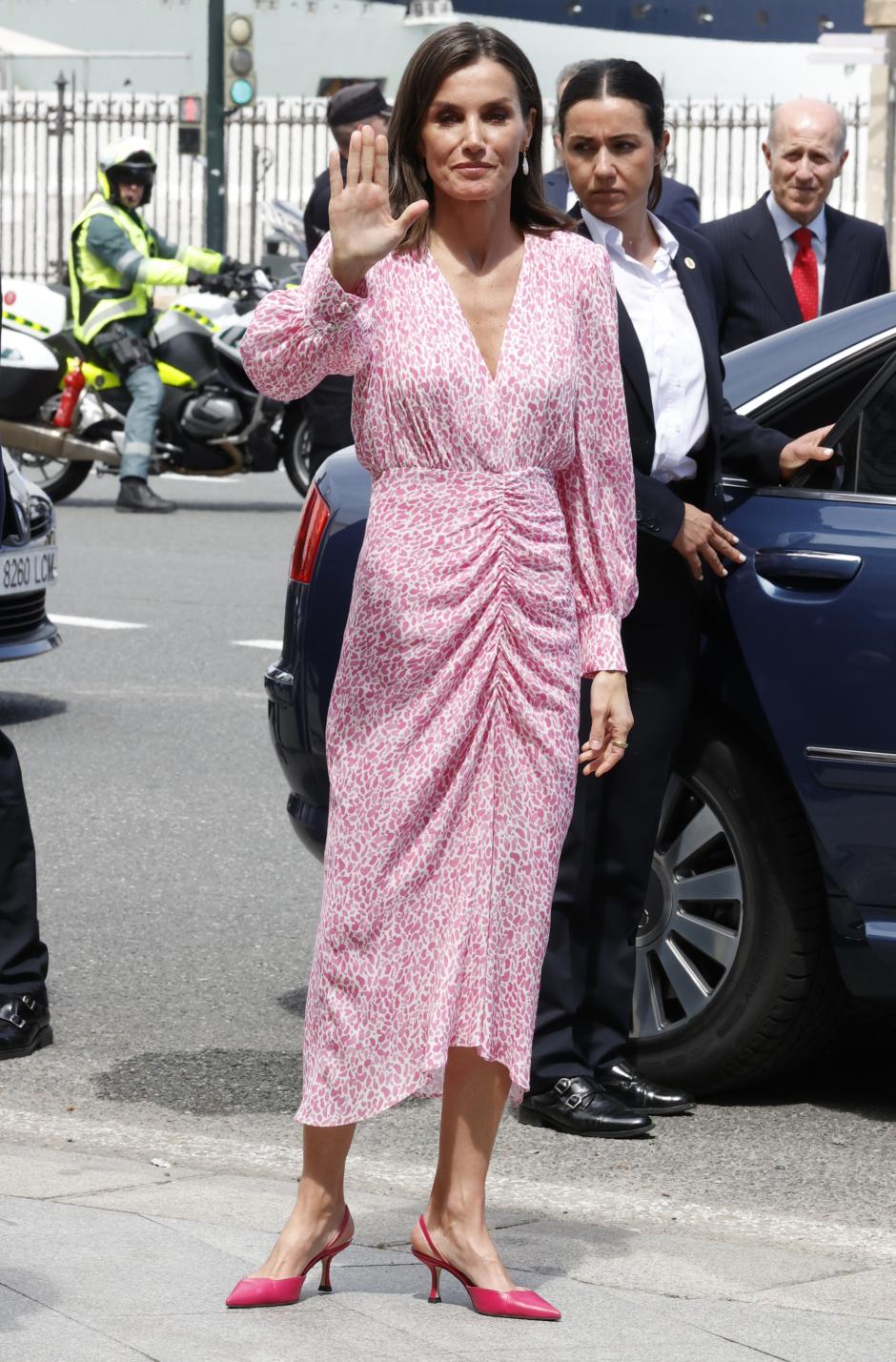 Spanish Queen Letizia during the delivery of gold medals for merit in the fine arts 2022 in Cadiz  on Wednesday, 3 April 2024.