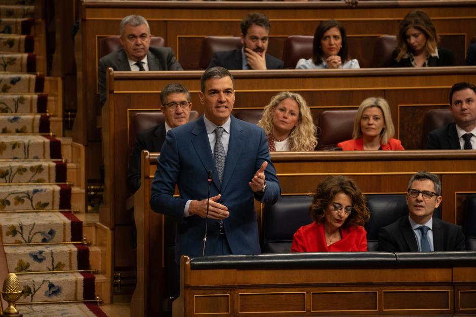 El presidente del Gobierno, Pedro Sánchez, en el Congreso de los Diputados