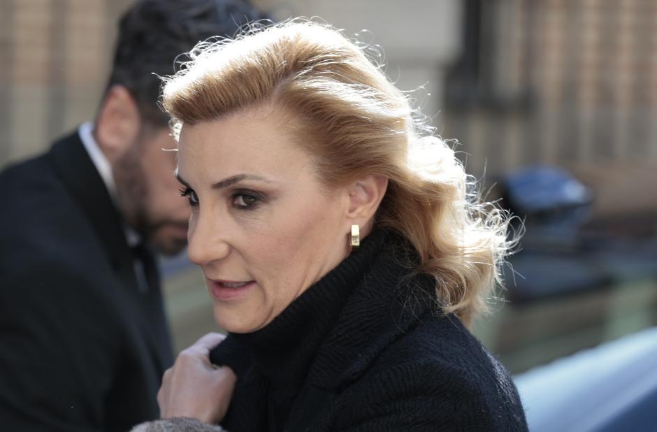 Maria Zurita during the funeral of Fernando Gomez Acebo in Madrid on Monday , 08 April 2024.