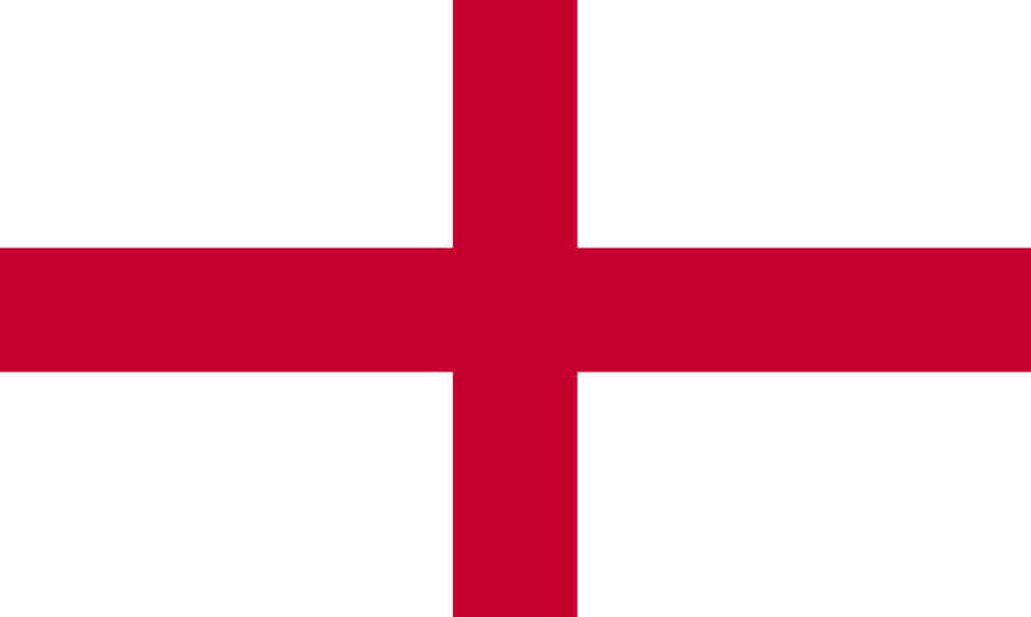 La cruz de San Jorge en la bandera de Inglaterra