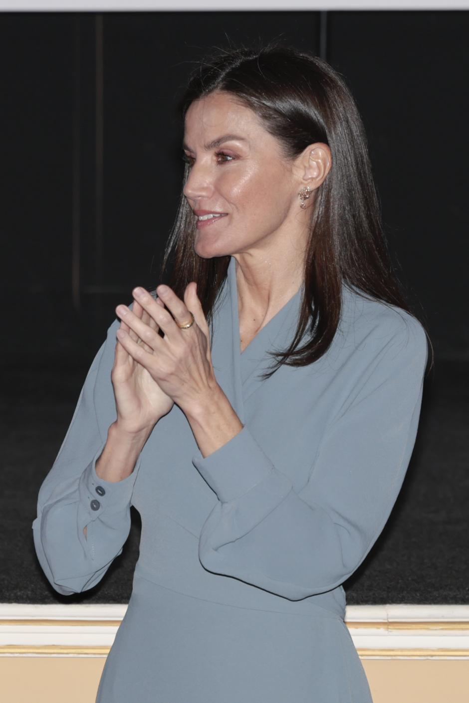 Spanish Queen Letizia during a visit to Real de Aranjuez Palace for Queen Letizia National Disability Awards 2024 in Aranjuez on Monday, 29 January 2024.