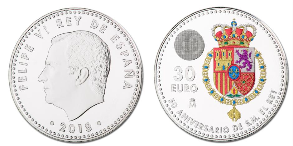 Moneda conmemorativa de los 50 años de Don Felipe