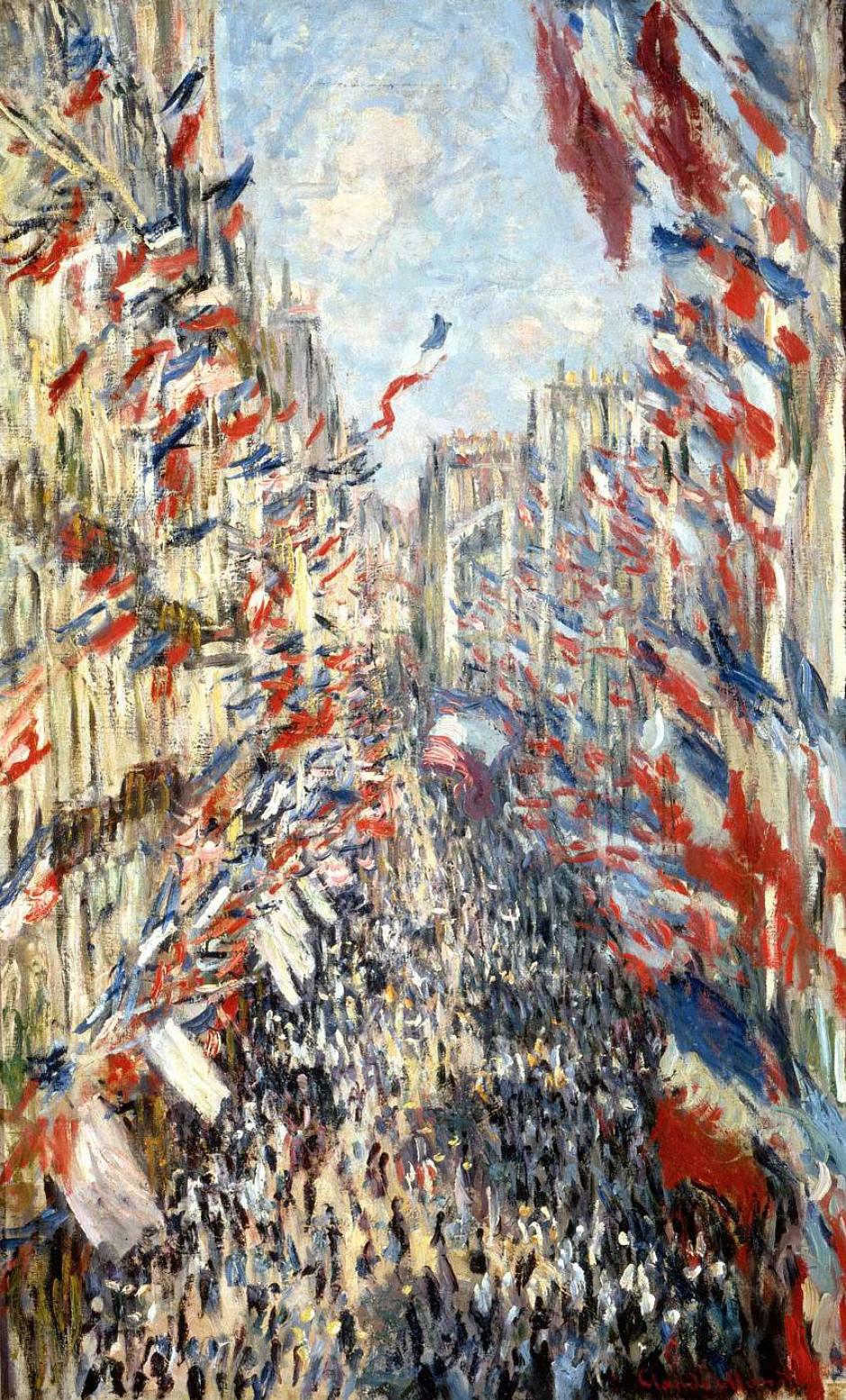 La calle Montorgueil (La Rue Montorgueil) - Claude Monet