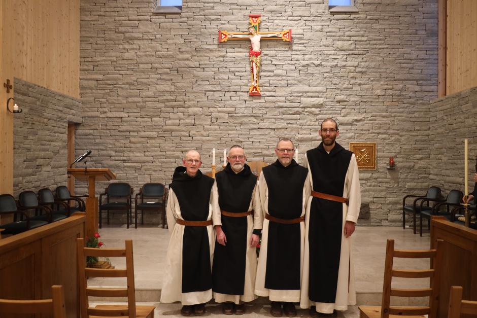 Los cuatro monjes trapenses que viven en Munkeby