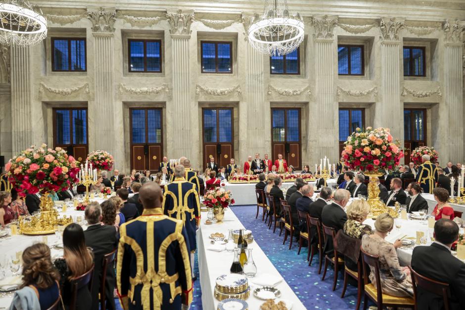 Cena de gala ofrecida por los Reyes de los Países Bajos en honor de los Reyes de España