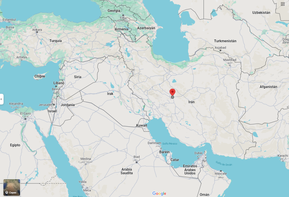 Ubicación geográfica de Isfahán en Irán y en Oriente Próximo