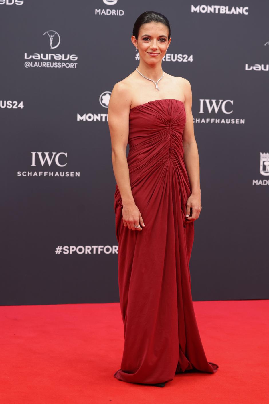 La futbolista Aitana Bonmatí a su llegada a la gala de entrega de los Premios Laureus este lunes en el Palacio Cibeles de Madrid