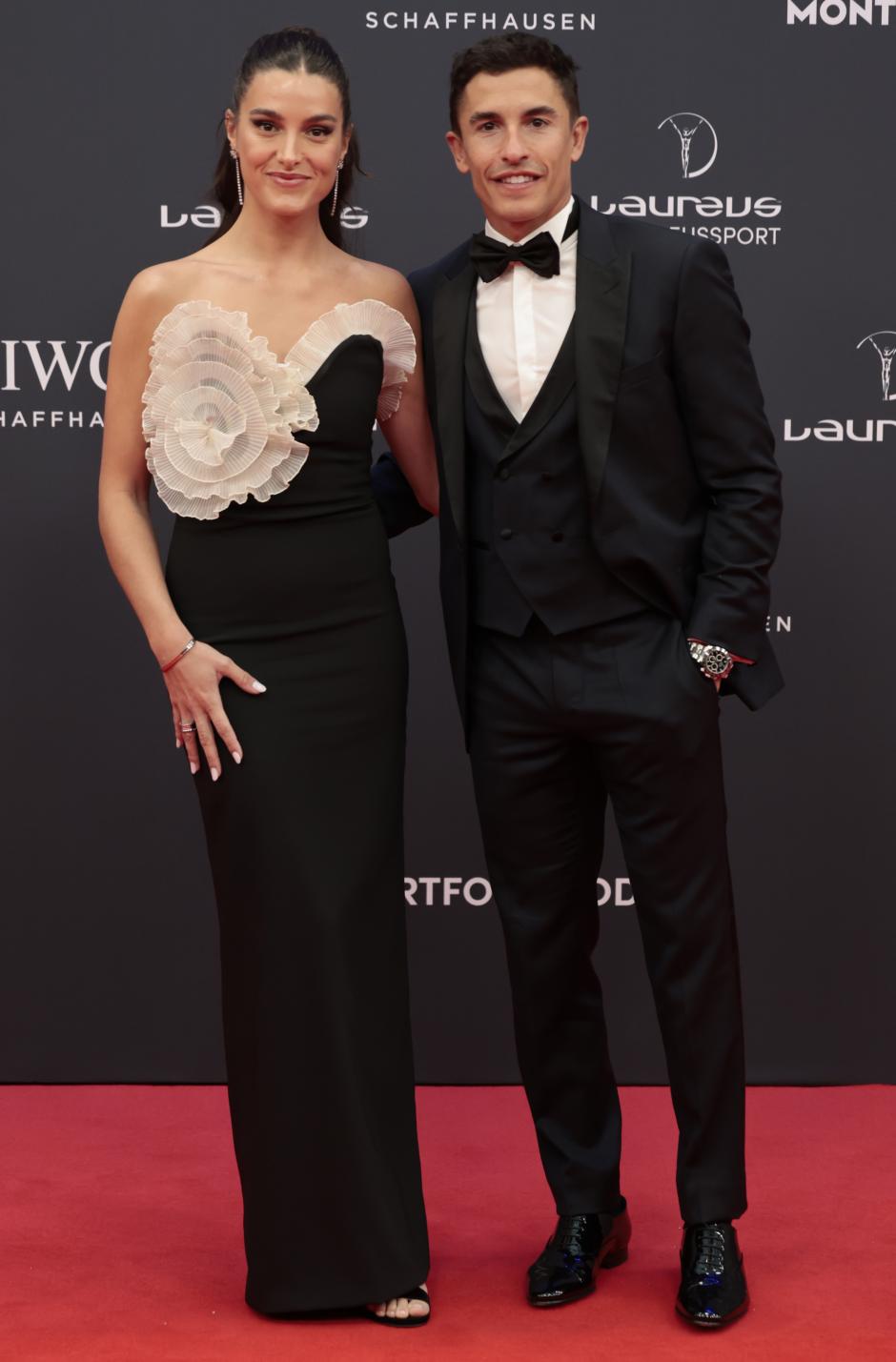 Pilot Marc Marquez and Gema Pinto at photocall for Laureus awards 2024 in Madrid on Monday, 22 April 2024.