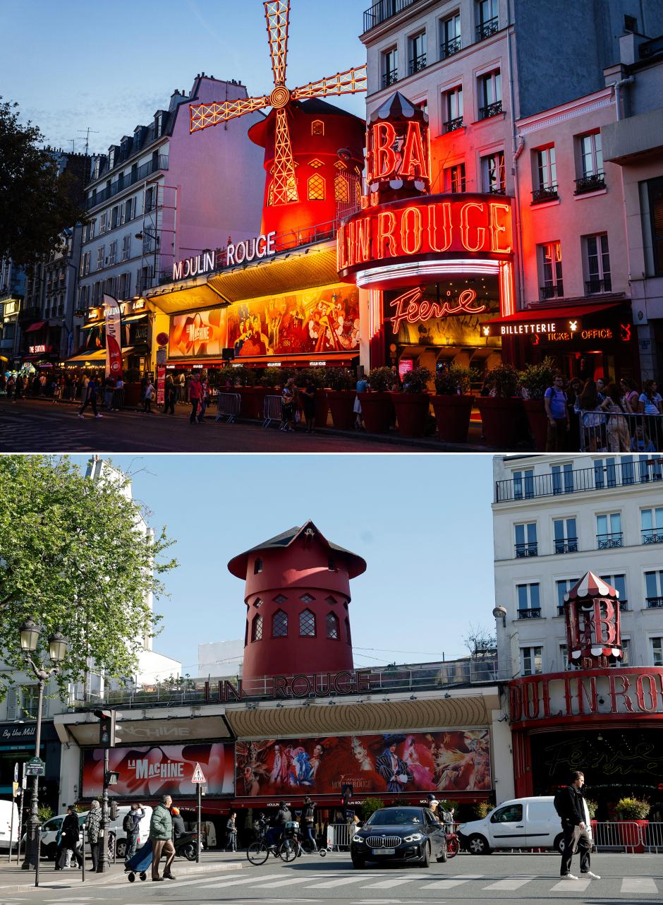 Antes y después del accidente en el emblemático Moulin Rouge