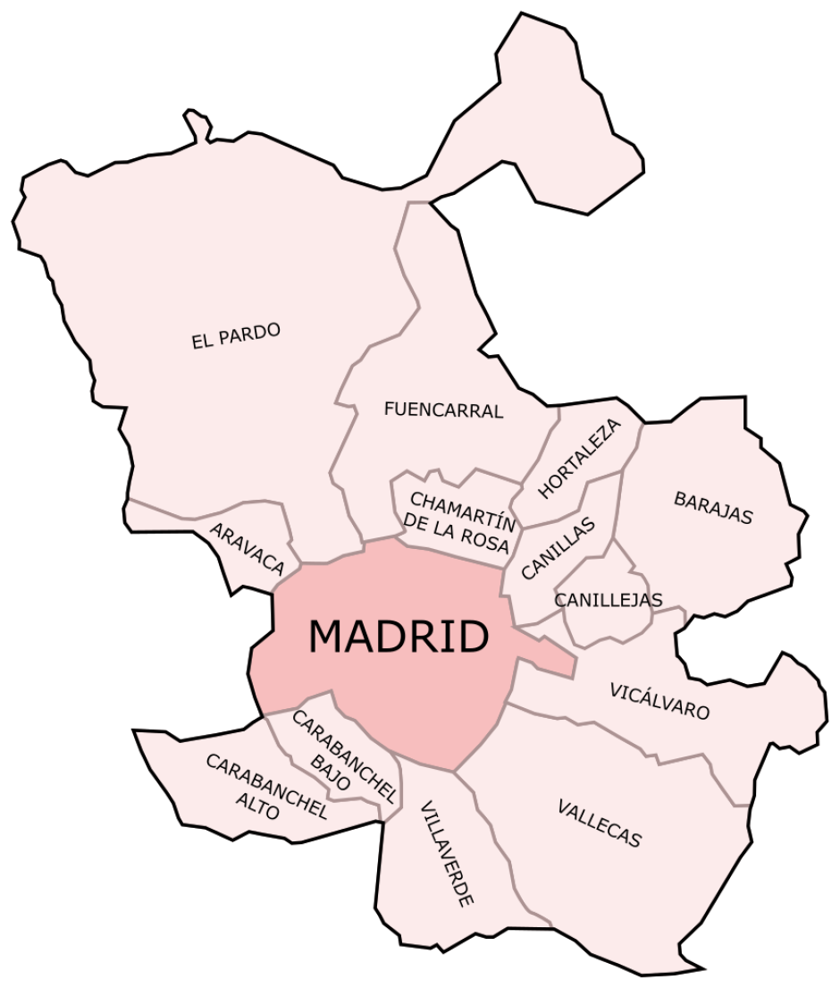 Municipios anexionados a Madrid en 1955