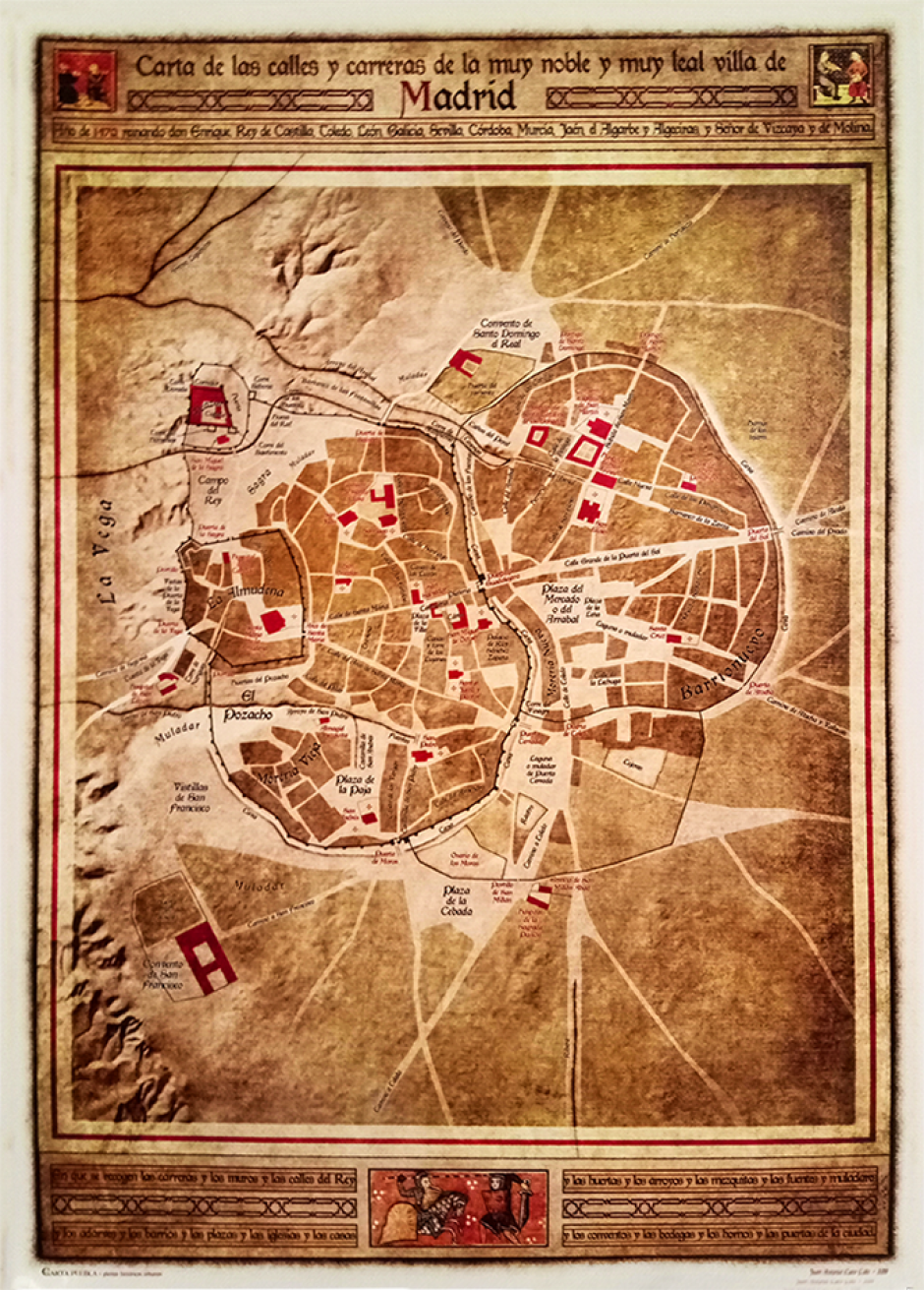 Mapa de la Villa de Madrid presentado en 1470 a los Reyes Católicos