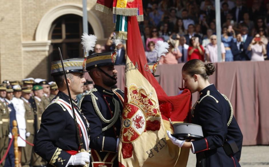 La Princesa de Asturias jura bandera el 7 de octubre de 2023 en Zaragoza