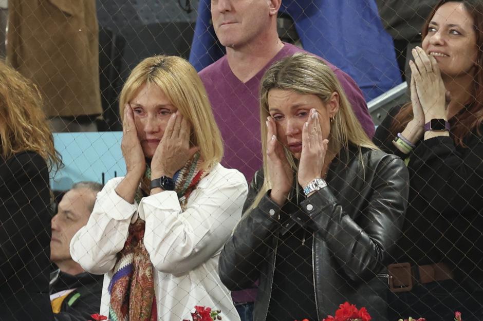 La familia de Rafa Nadal no pudo evitar las lágrimas en el adiós del tenista al Mutua Madrid Open