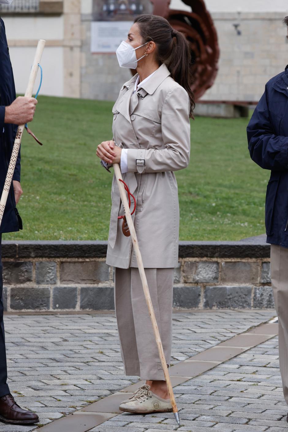 Spanish Queen Letizia during commemoration act jacobeo year 2021 / 2022 in Roncesvalles, Navarra on Monday, 12 July 2021