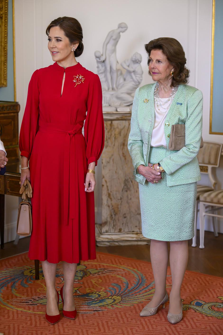 Queen Mary of Denmark and Queen Silvia of Sweden visit Stockholm Prince