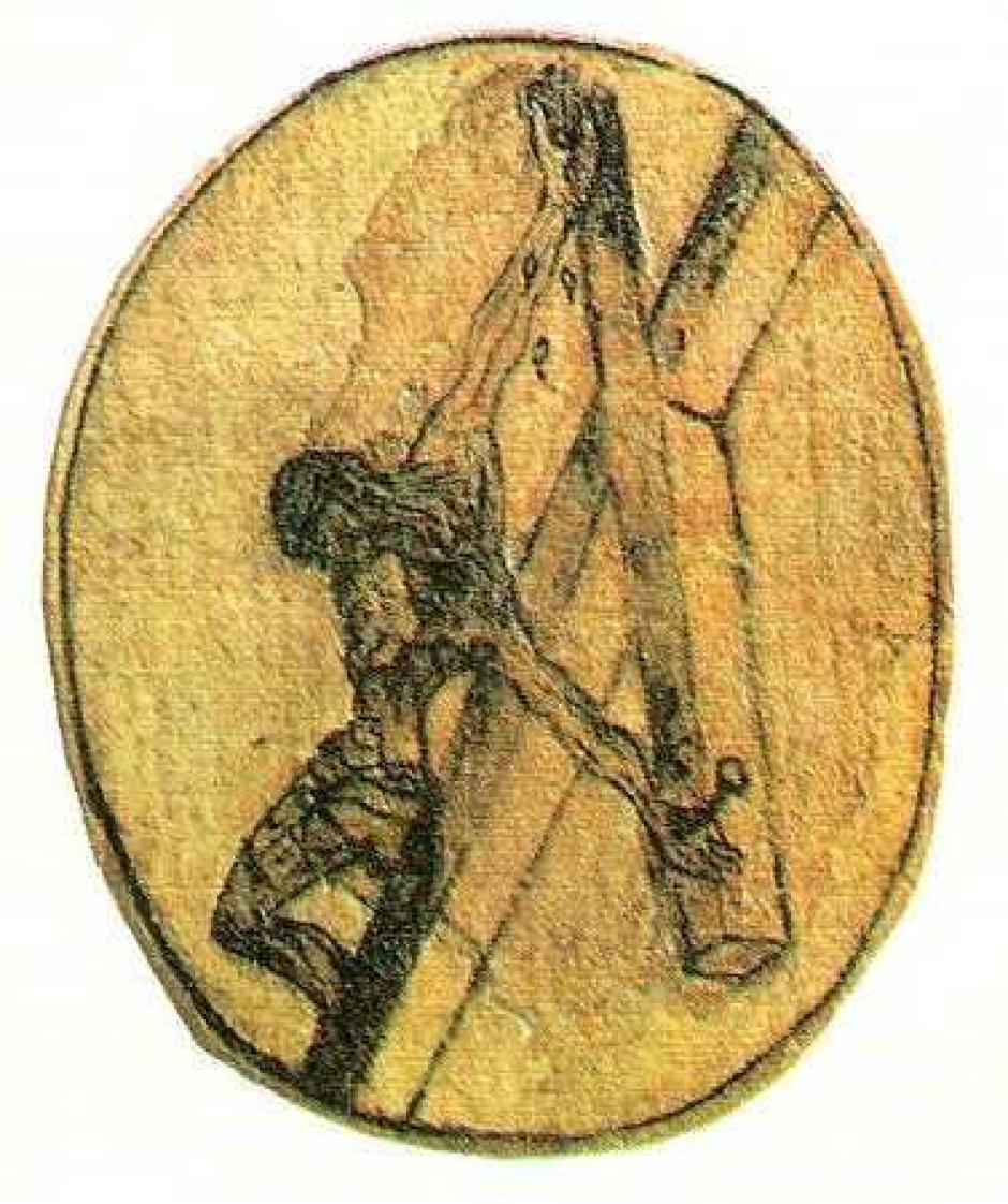 Dibujo de Cristo crucificado de san Juan de la Cruz