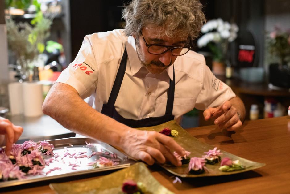 El chef de DStage, Diego Guerrero, durante la presentación del PortAmérica