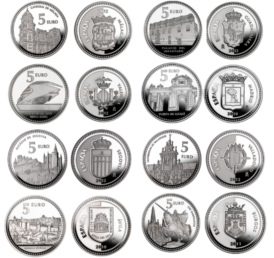 Monedas de cinco euros