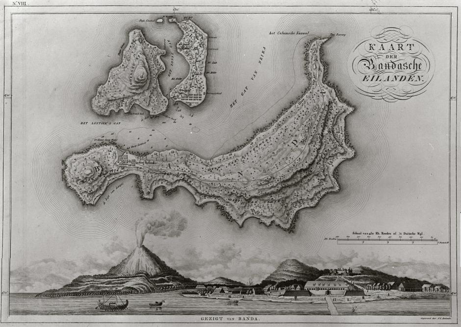Mapa histórico de las islas de Banda