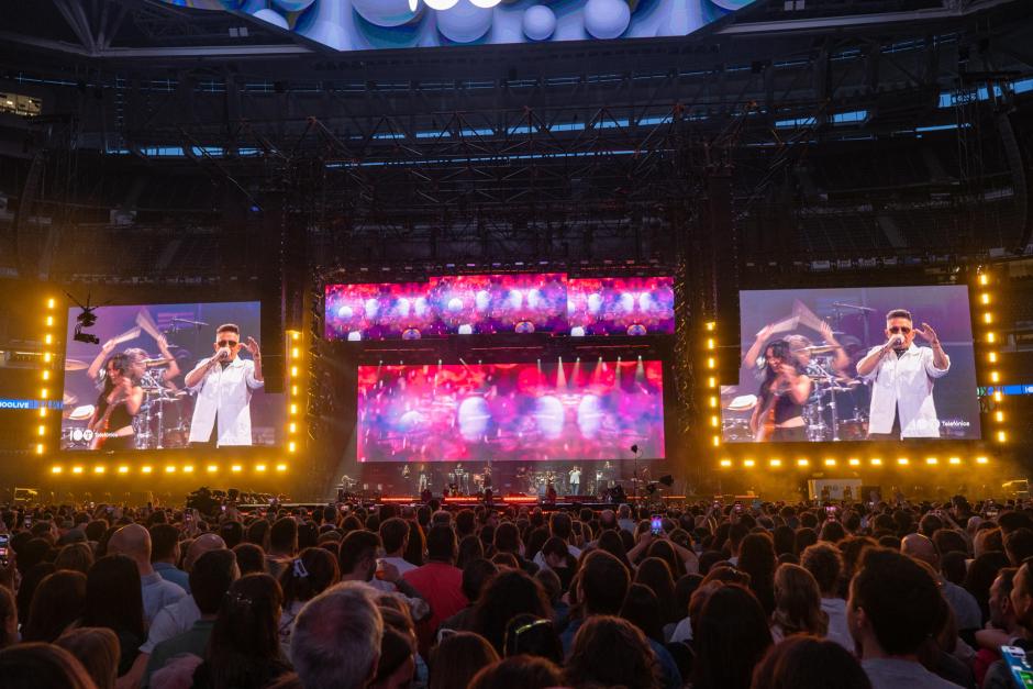 Alejandro Sanz en el concierto del Bernabéu