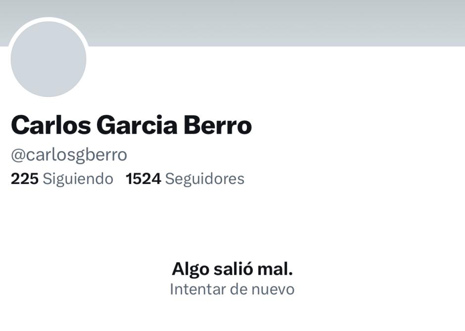 Perfil del fiscal Carlos García-Berro en la red social X