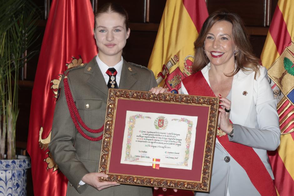 Princess of Asturias Leonor de Borbon is honored as adoptive daughter in Zaragoza on Tuesday, 21 May 2024.