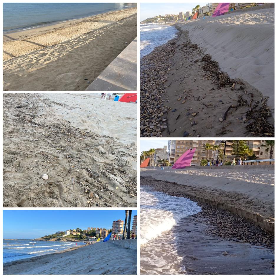 Ejemplo de Erosión en la playa de de Oropesa del Mar, Castellón