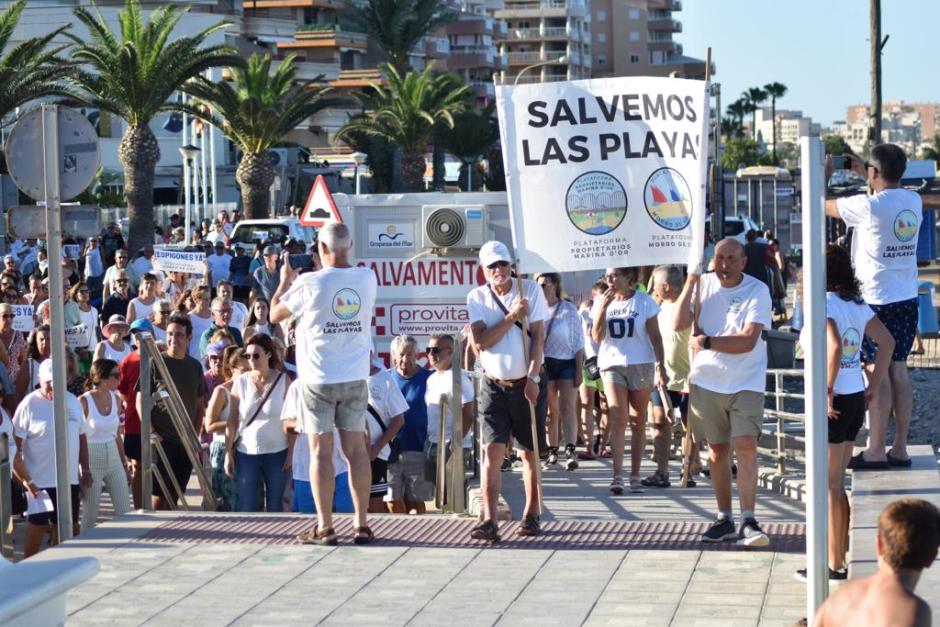 Manifestación por la Ley de Costas en Oropesa, Castellón