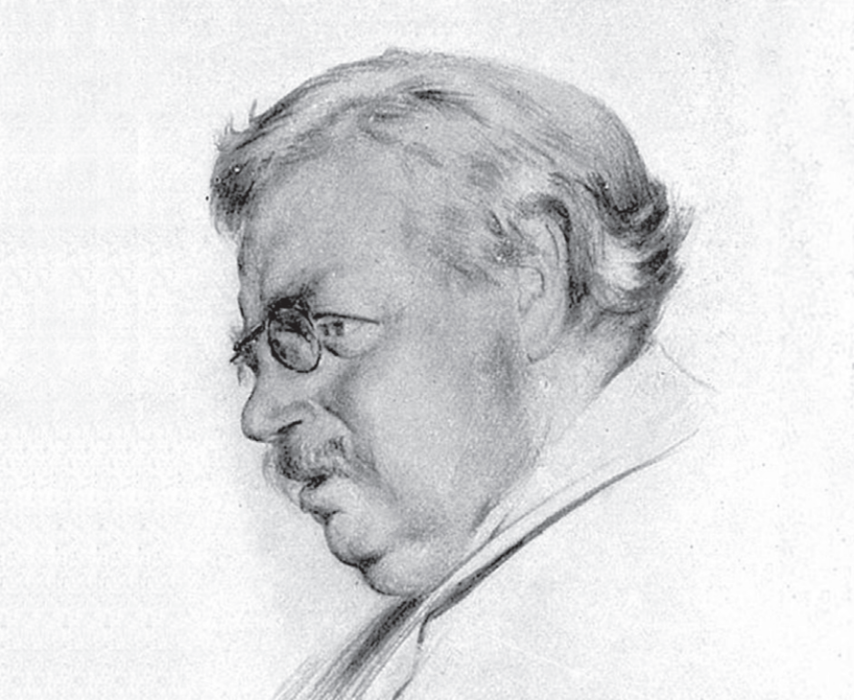 Retrato de G.K. Chesterton, por Ferran Callicó