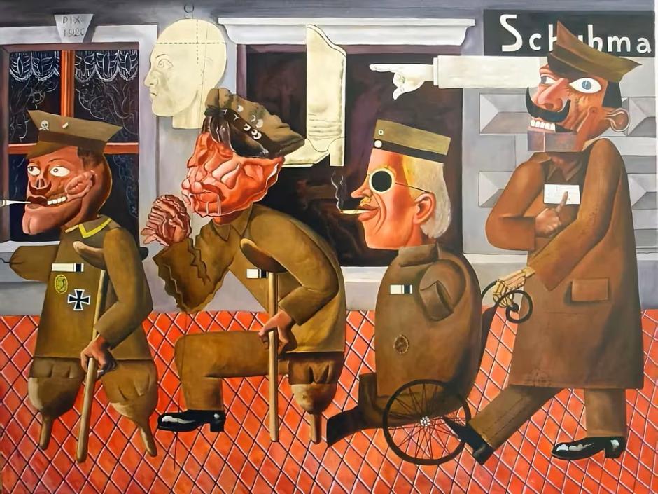 Lisiados de guerra. Obra de Otto Dix