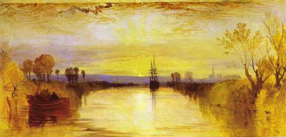 'Canal de Chichester' ca. 1828, de J. M. W. Turner