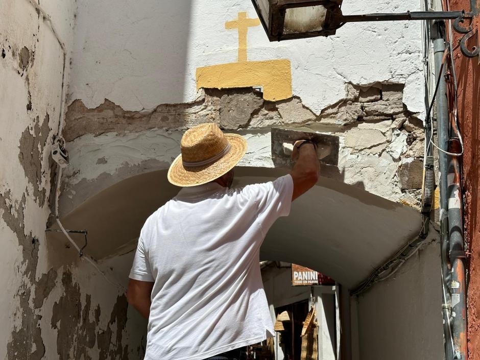 Reparación del arco de la ermita del Socorro